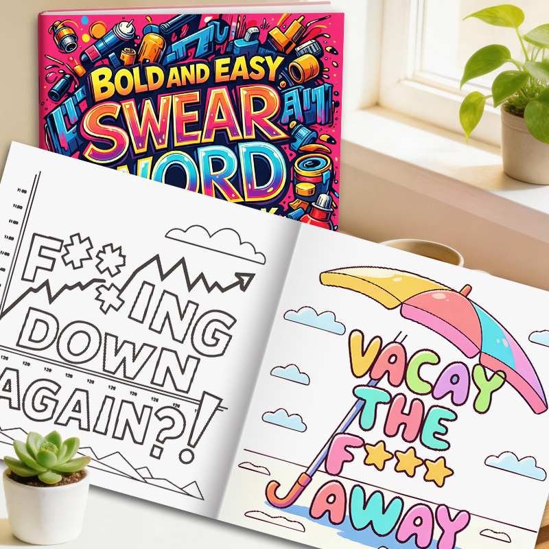 Adult Coloring Book Stress Relief - Adult Coloring Book with Witty and