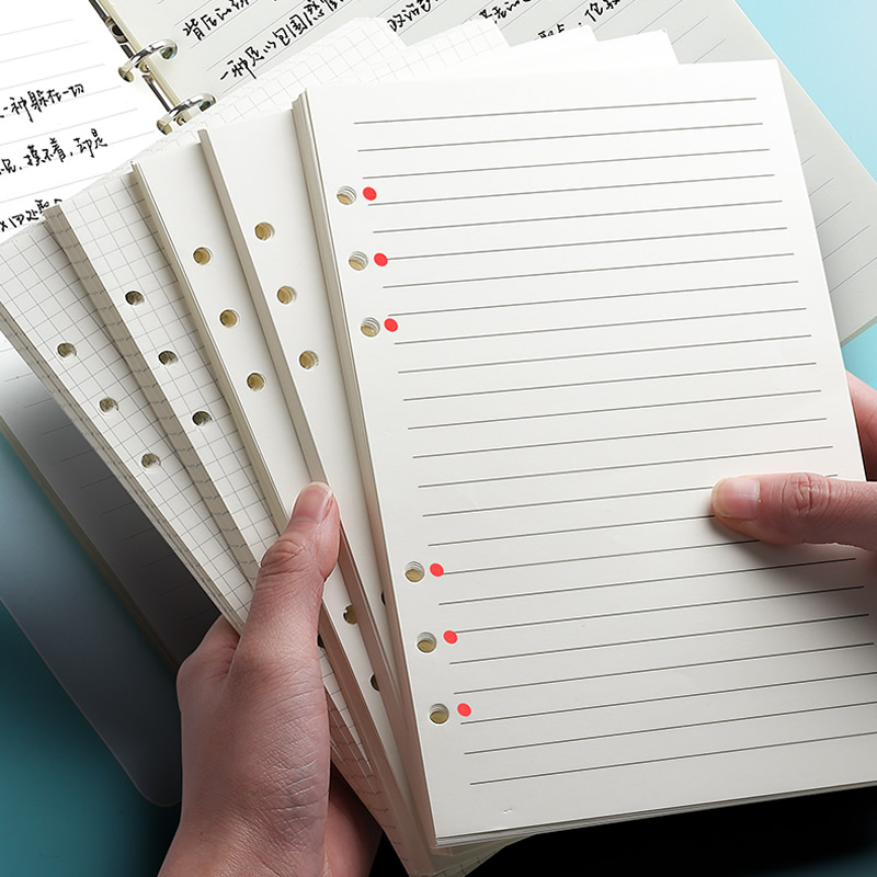 A5 Spiral Dotted Grid Notebook - A5 A6 Loose Leaf Notebook Refill