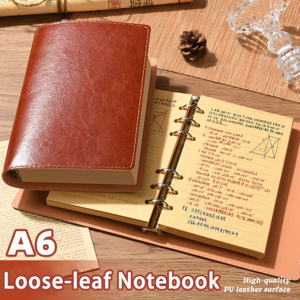 Vintage Leather Journal Notebook - New A5/A6 Notebook Loose-leaf PU Leather