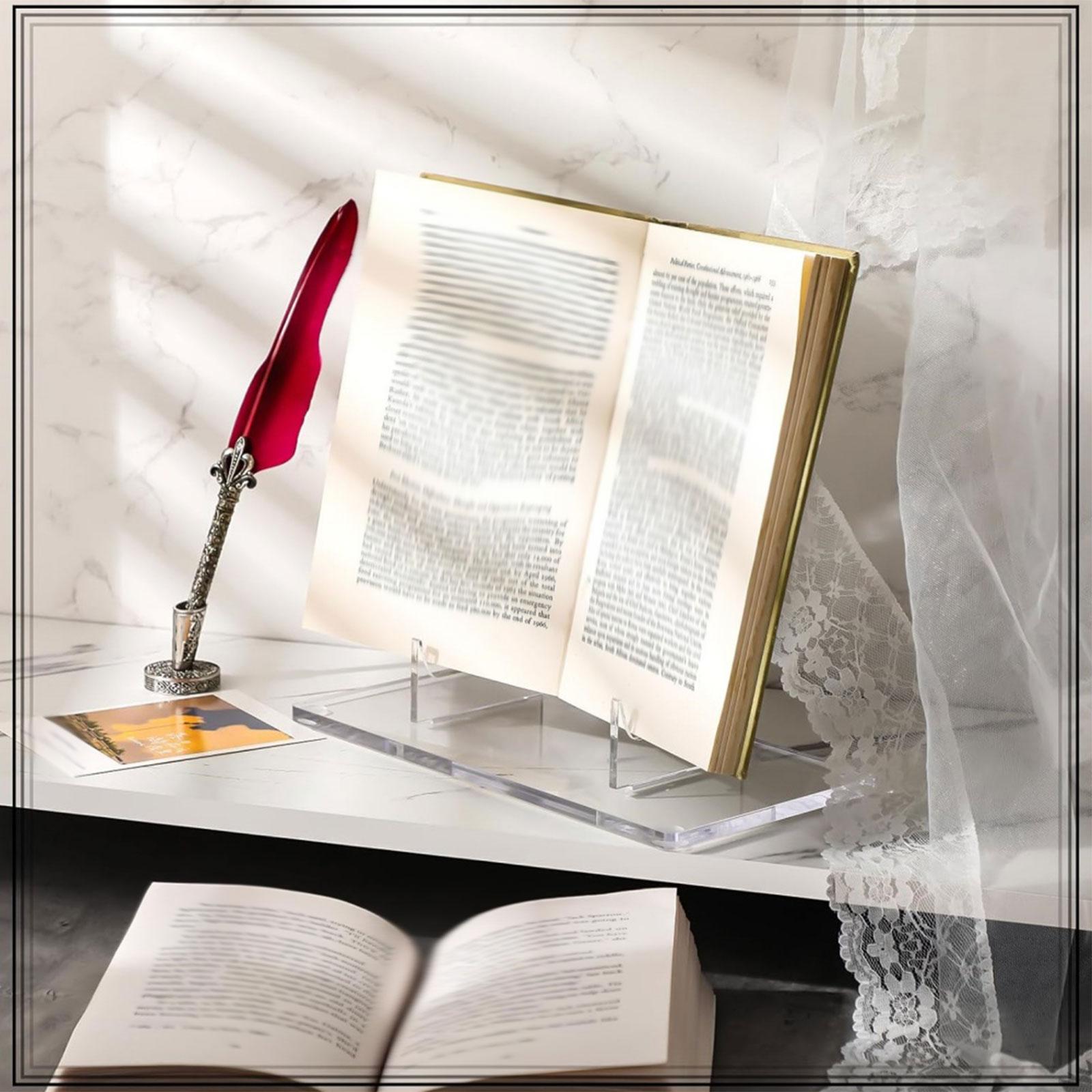 Clear Acrylic Book Stand Holder - Display Stand Acrylic Clear Plate Holder