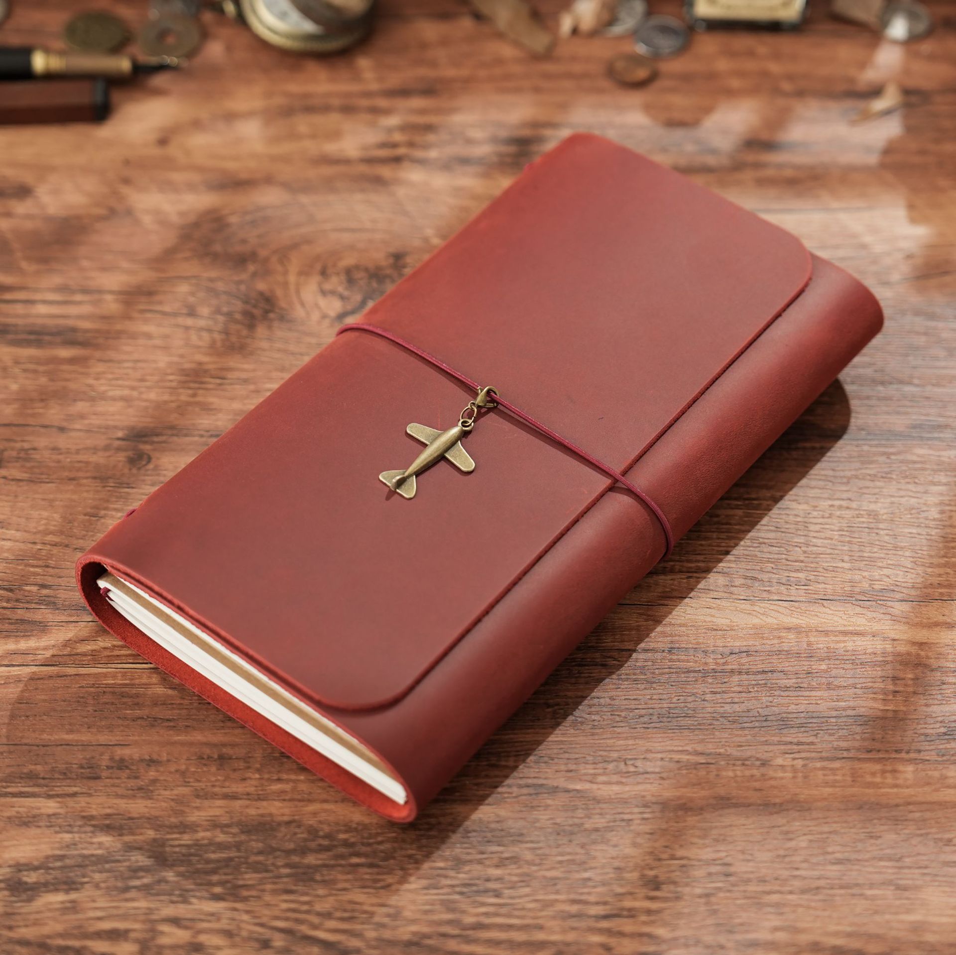 Vintage Leather Journal Notebook - New Arrival Triple Fold TN Traveler's