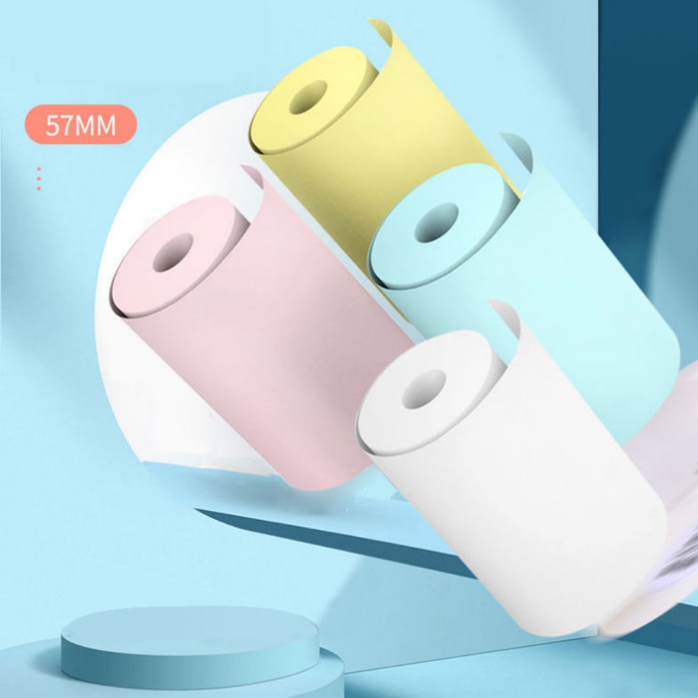 57x25MM Thermal Paper Sticker  - Mini Pocket Thermal Printer Paper Roll review and price
