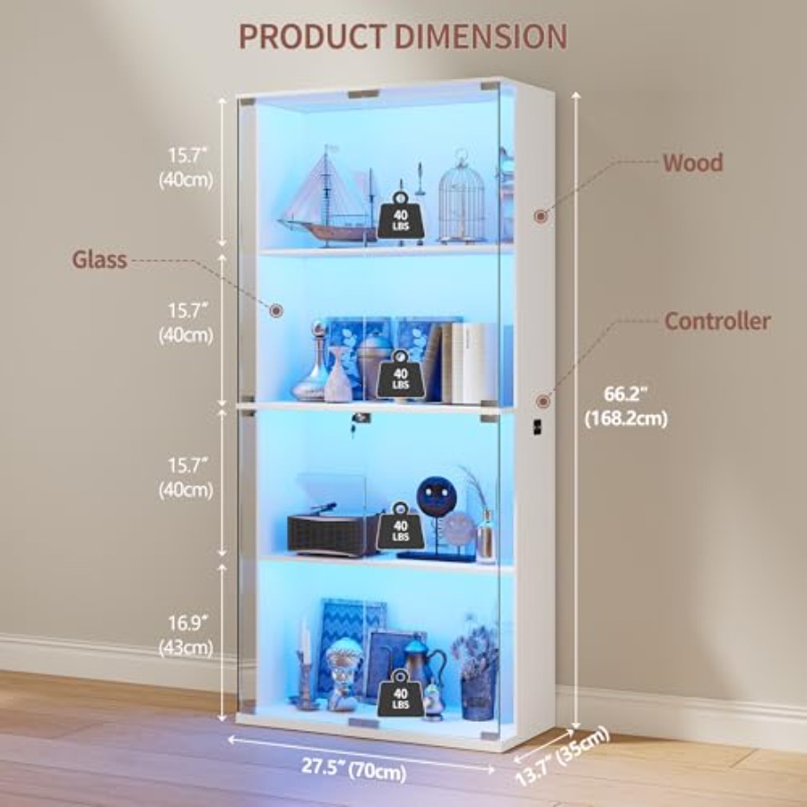 66 Glass Display Cabinet for C - Books review and price