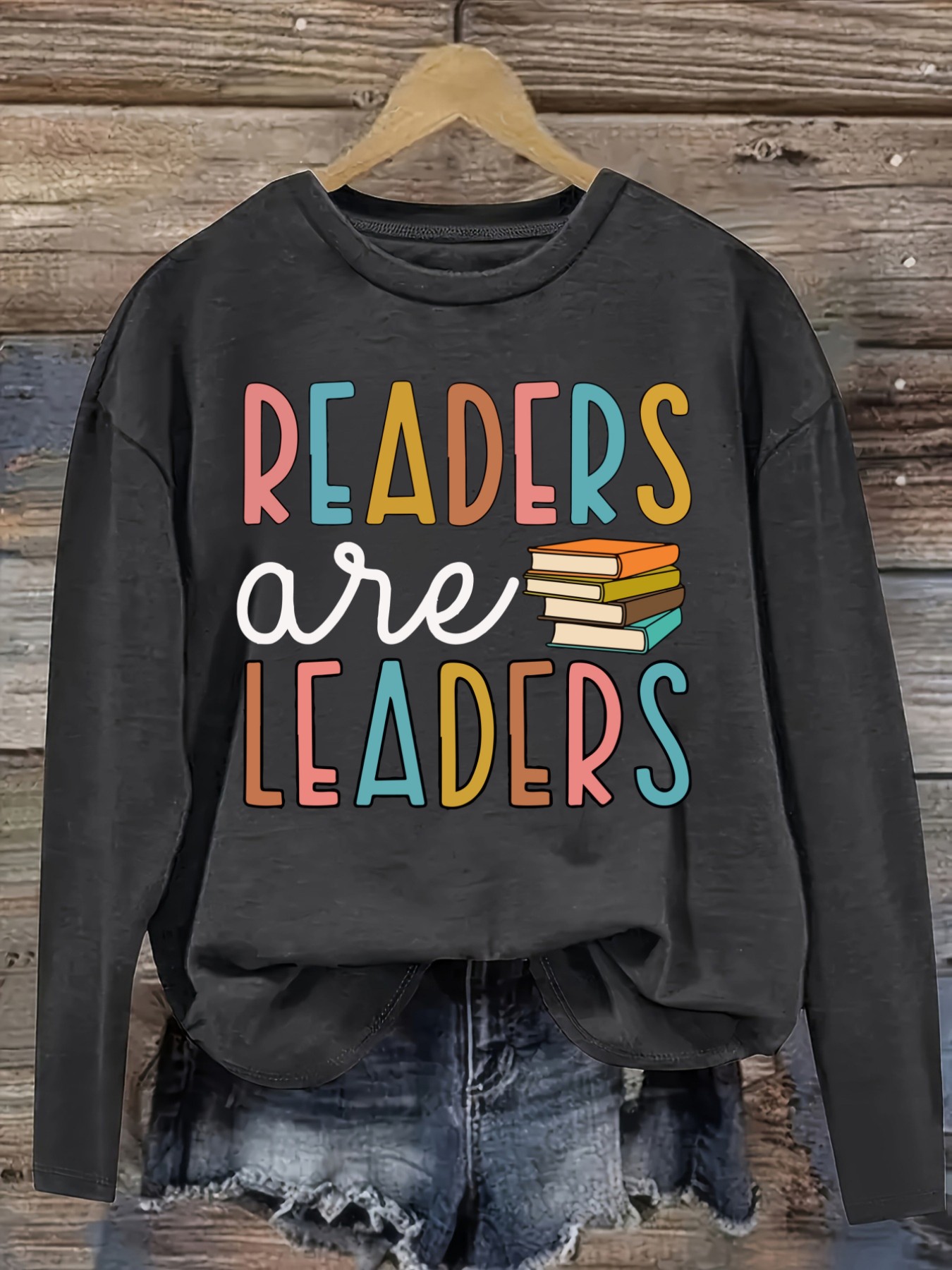 Women's Casual Long Sleeve Cre - Books review and price