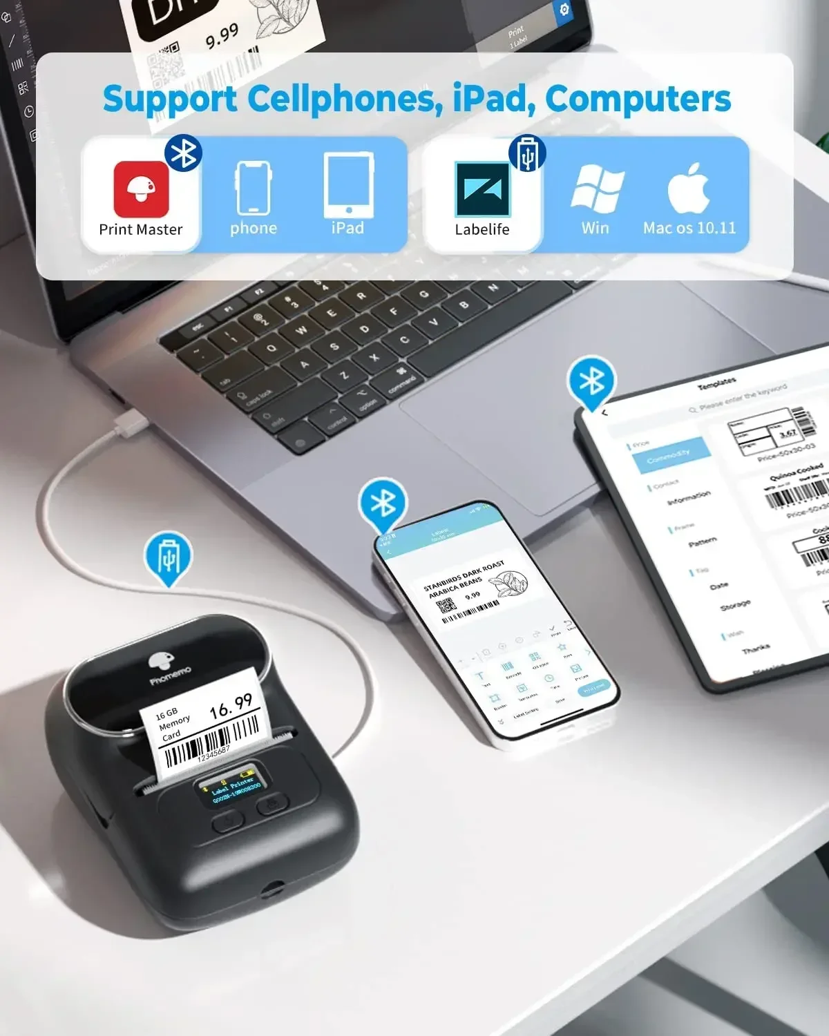 Phomemo M110 Mini Portable Pri - Mini Pocket Thermal Printer Paper Roll review and price