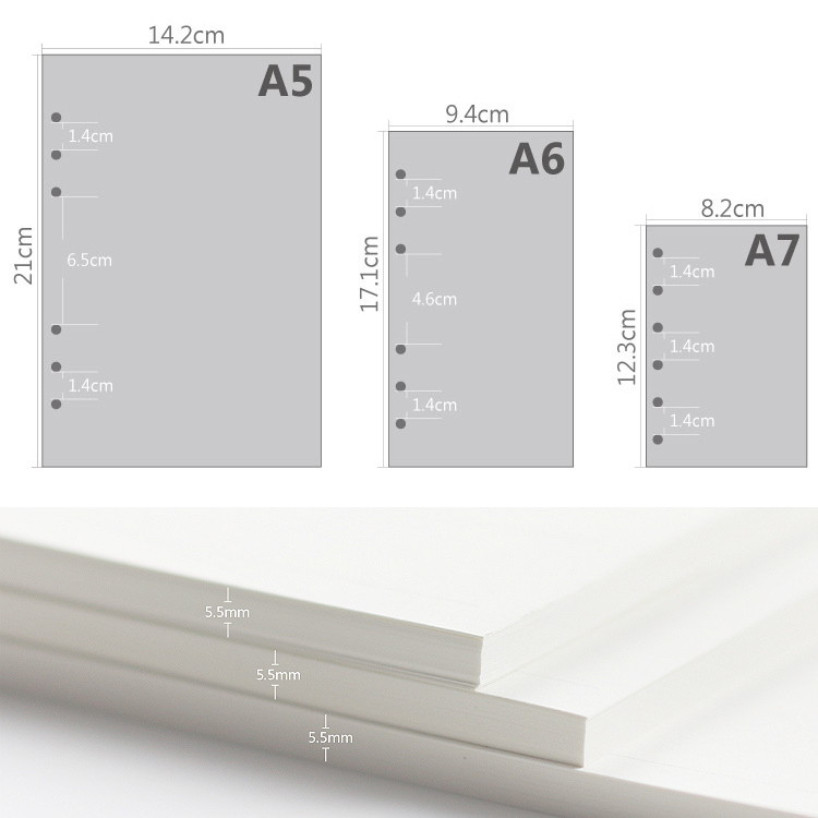 45 Sheets A5 A6A7 Loose Leaf N - A5 Spiral Dotted Grid Notebook review and price