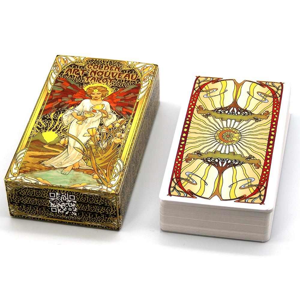 10.3*6cm Golden Art Nouveau Ta - Tarot Deck With Guidebook review and price