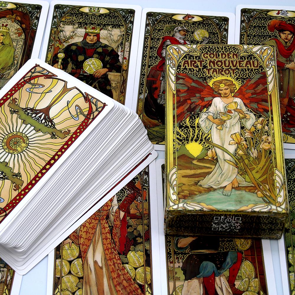 10.3*6cm Golden Art Nouveau Ta - Tarot Deck With Guidebook review and price