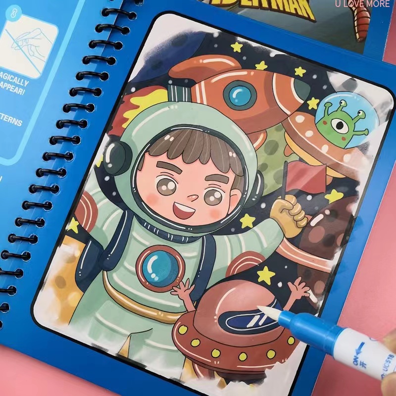 1Pcs Magical Book Water Drawin - Reusable Water Magic Coloring Book review and price
