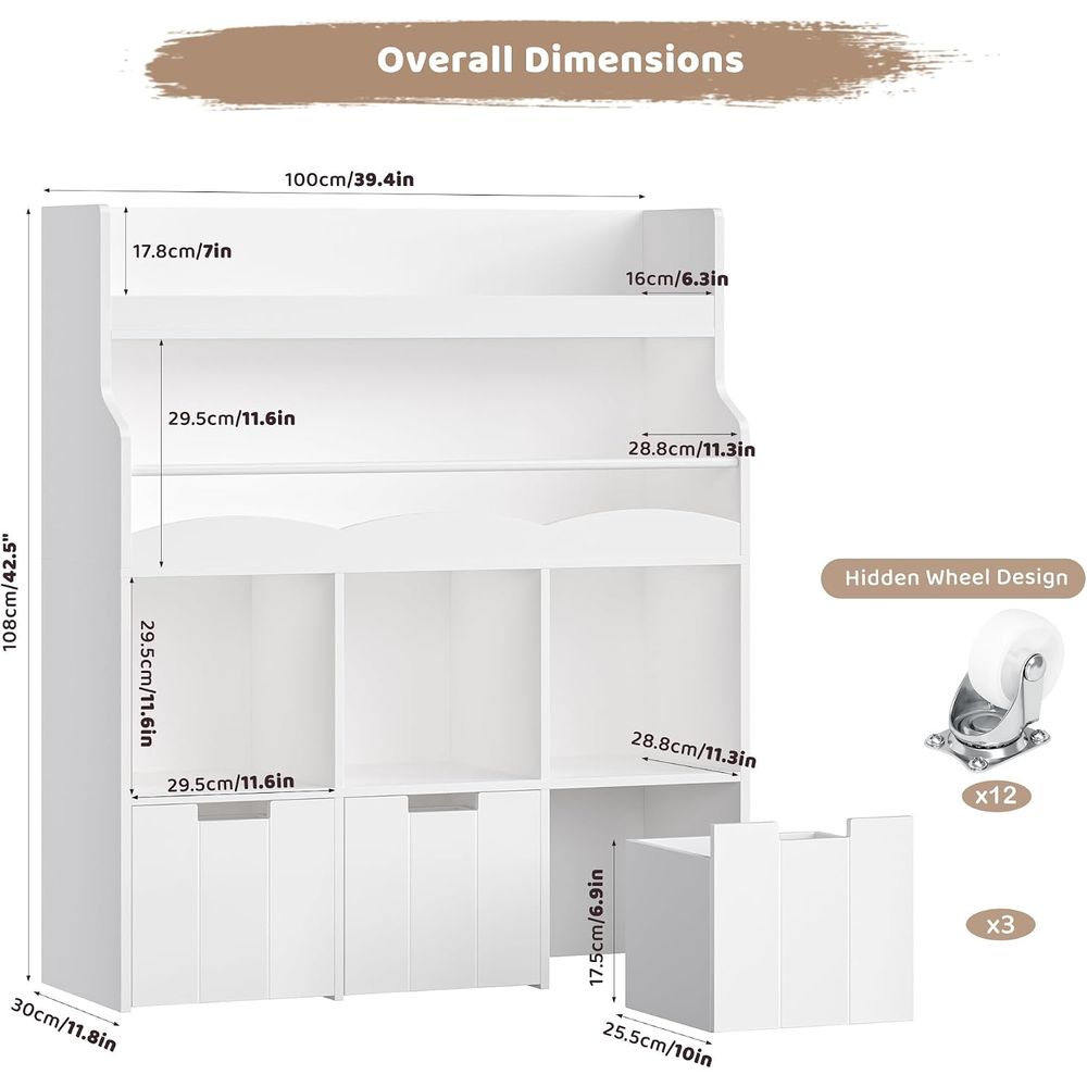 Kids Toy Storage Organizer wit - Books review and price