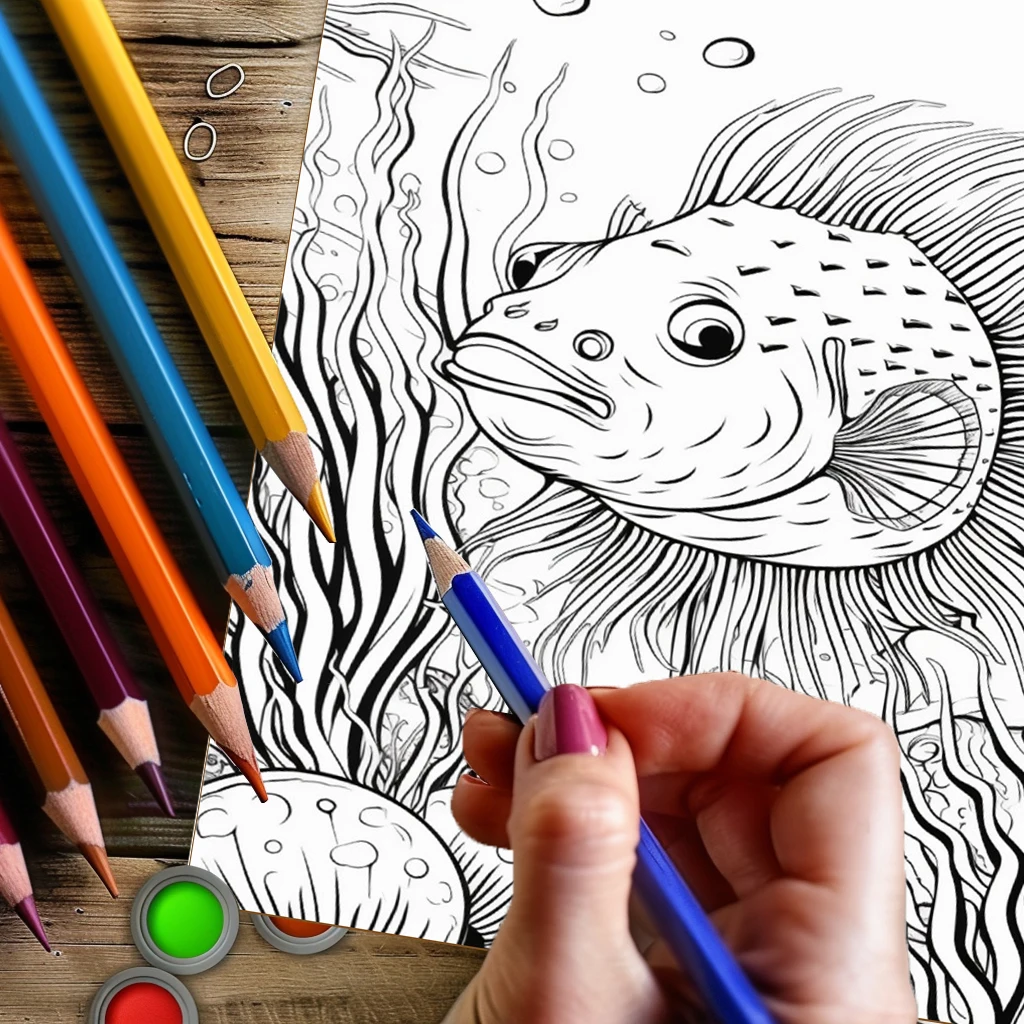 Summer Underwater Coloring Boo - Adult Coloring Book Stress Relief review and price