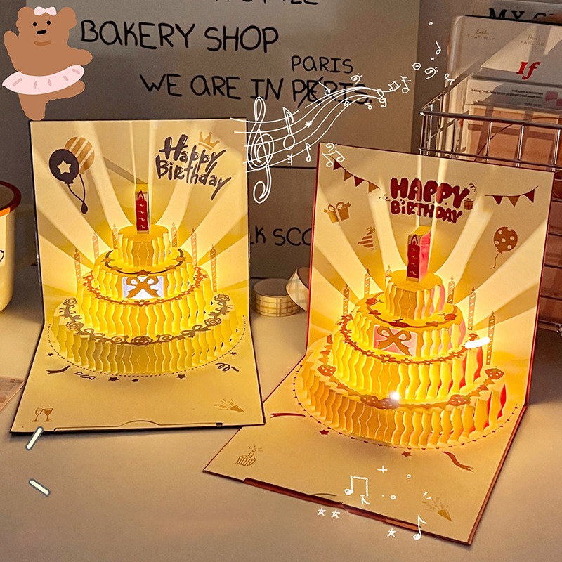 3D Music Light Birthday Card C - Blank Sheet Music Notebook review and price