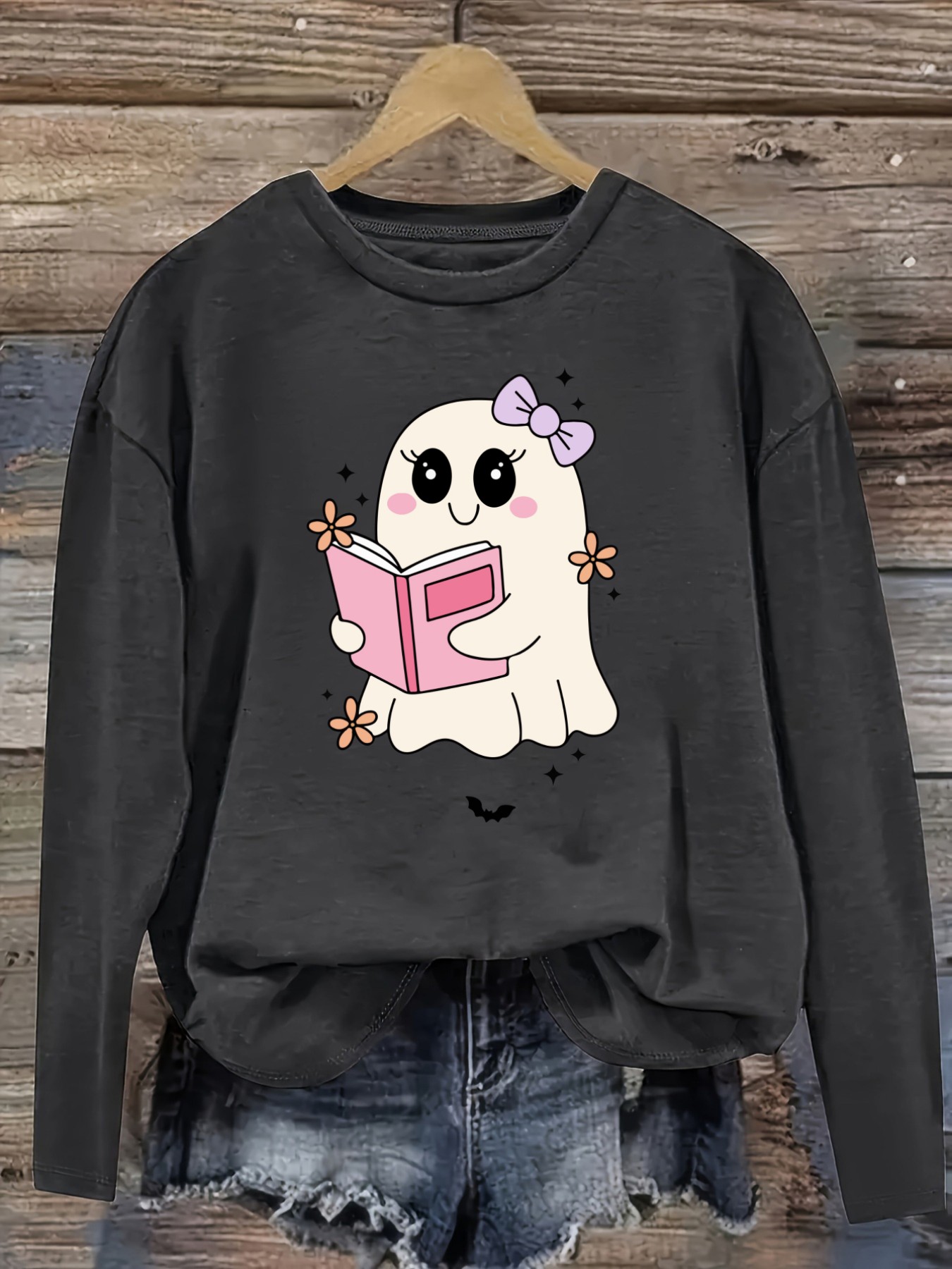 Women's Casual Long Sleeve Cre - Books review and price