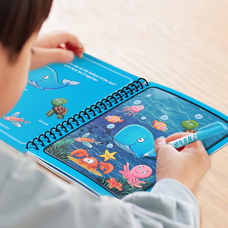 Magic Water Book with Pen Draw - Reusable Water Magic Coloring Book review and price