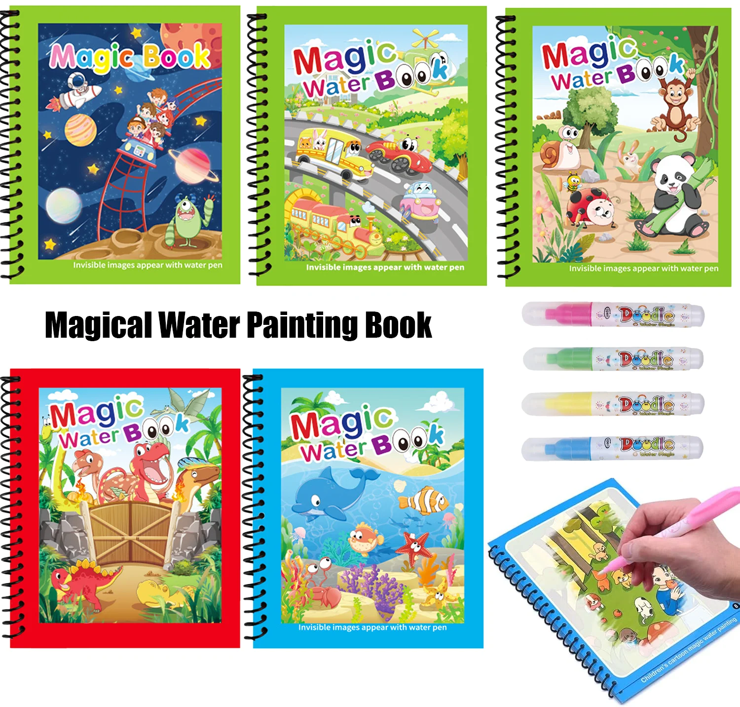 1pc Reusable Kids Magic Water  - Reusable Water Magic Coloring Book review and price