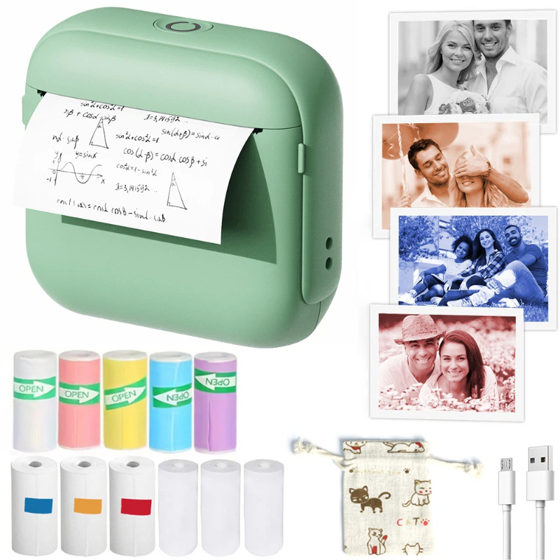Mini Pocket Bluetooth Inkless  - Mini Pocket Thermal Printer Paper Roll review and price