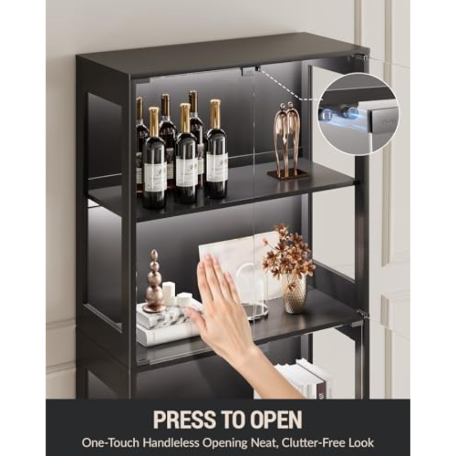 Glass display cabinet with doo - Books review and price