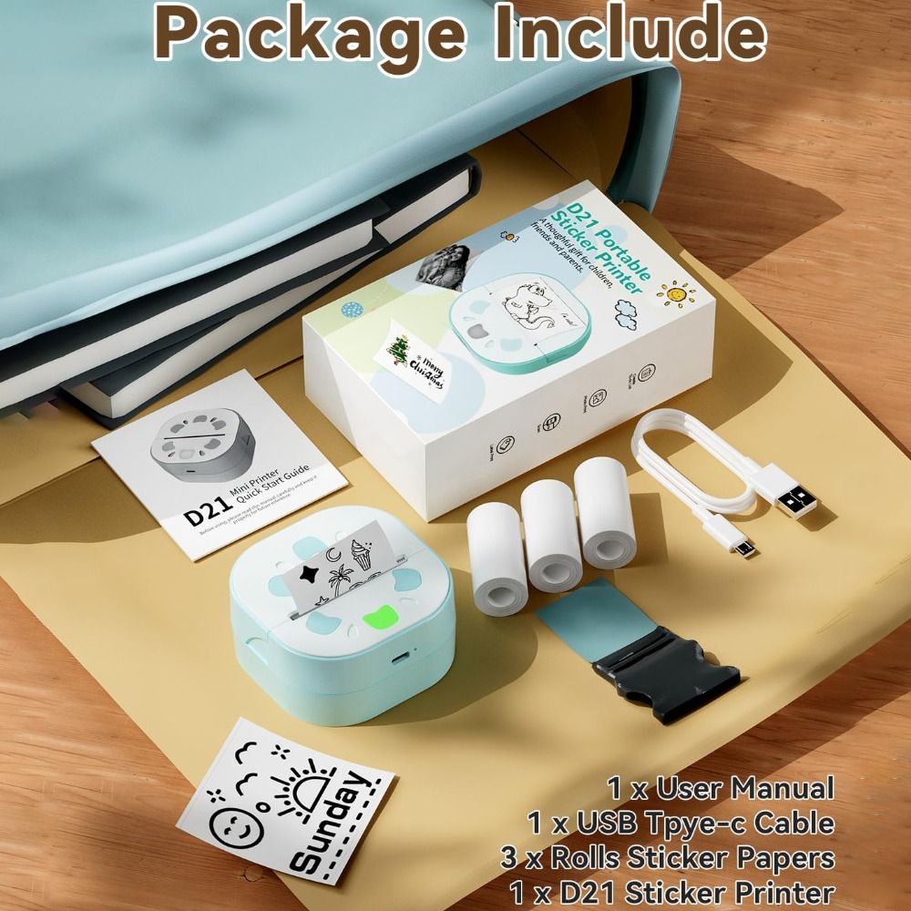 Mini Sticker Printer with 3 Pa - Mini Pocket Thermal Printer Paper Roll review and price