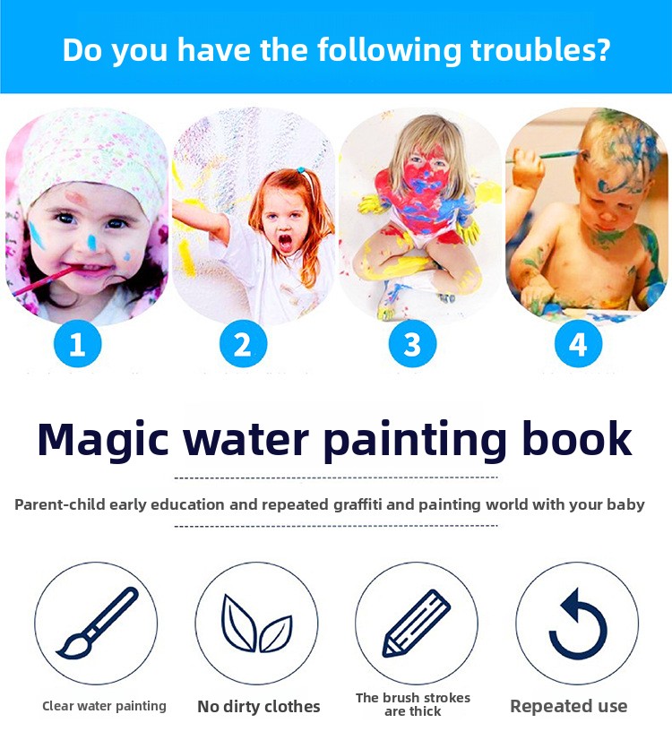 1 Book+1 Pen Reusable Magic Co - Reusable Water Magic Coloring Book review and price