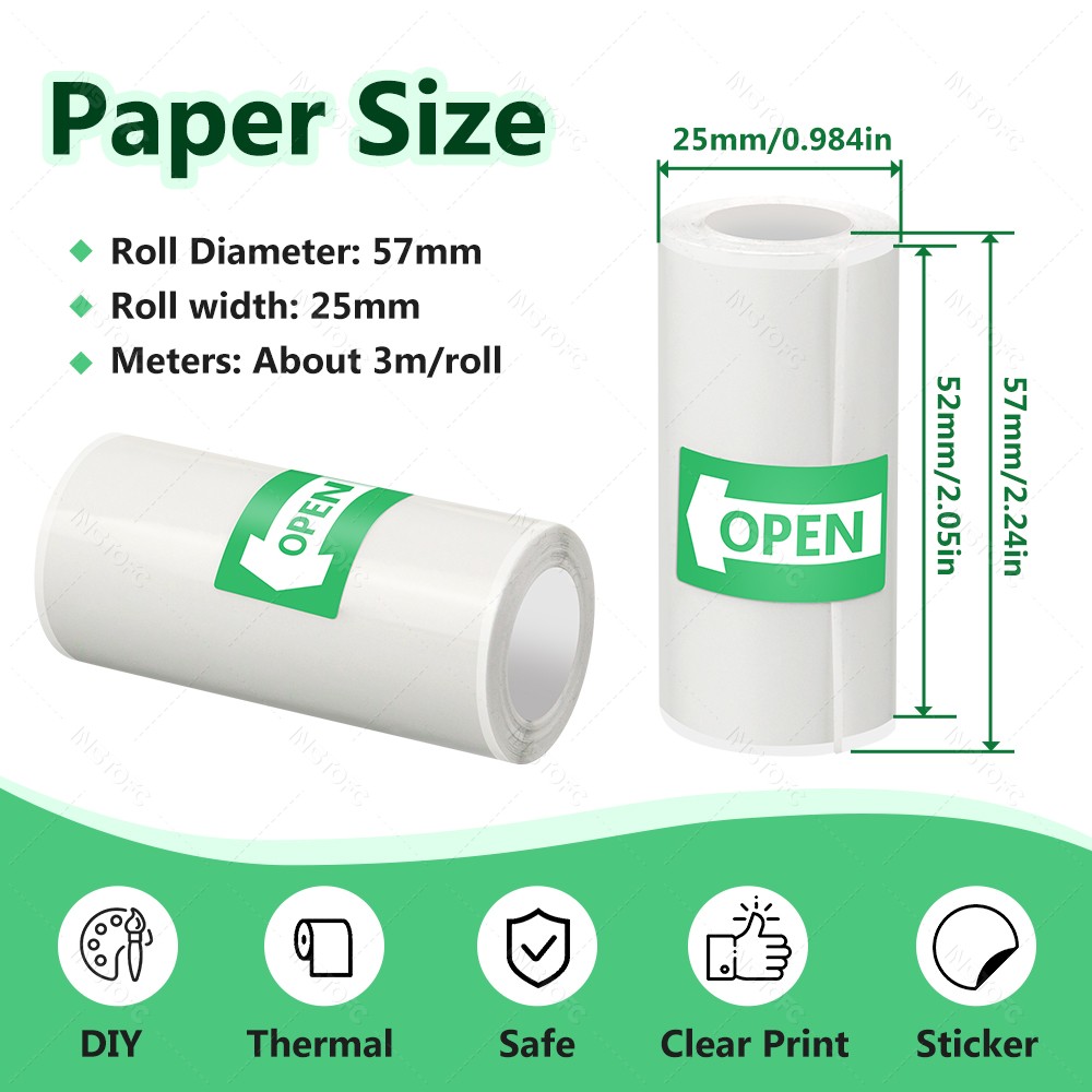 Printable Adhesive Paper 3~15  - Mini Pocket Thermal Printer Paper Roll review and price