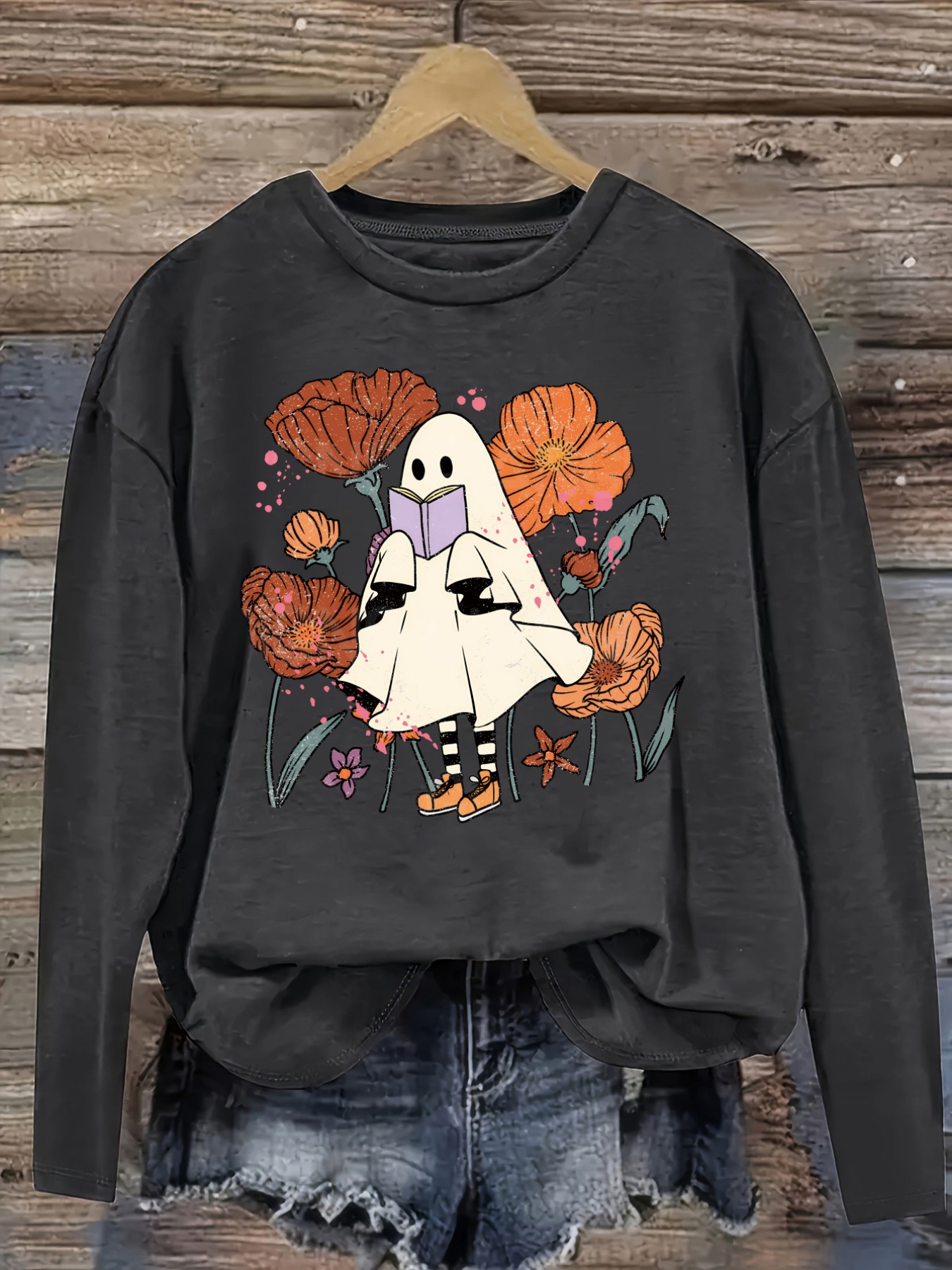 Women's Casual Long Sleeve Cre - Books review and price